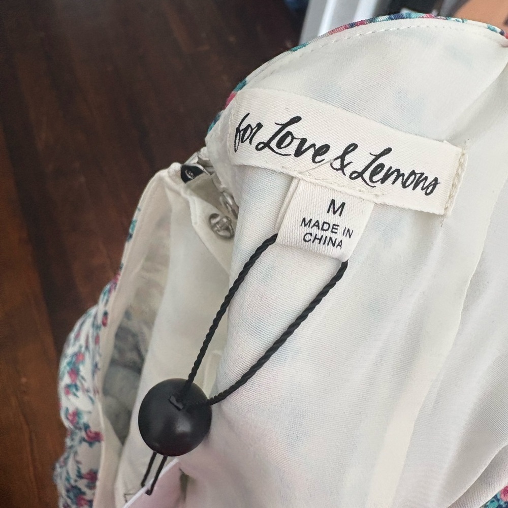 NWT For love and lemons Taggart floral print mini dress size M - Picture 13 of 13